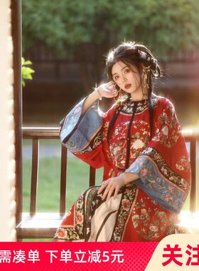 提花缎面带内衬带马面裙