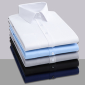 通勤上班内搭职业正装 白衬衫 白色衬衣 秋冬季 打底商务工装 男士 长袖