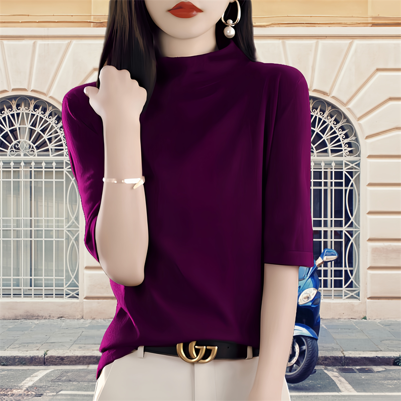 打底衫春秋2025大码女装中袖针织衫胖mm宽松毛衣五分袖T恤上衣衫,女装/女士精品,毛针织衫,淘宝优惠券,粉丝福利购,淘宝优惠卷