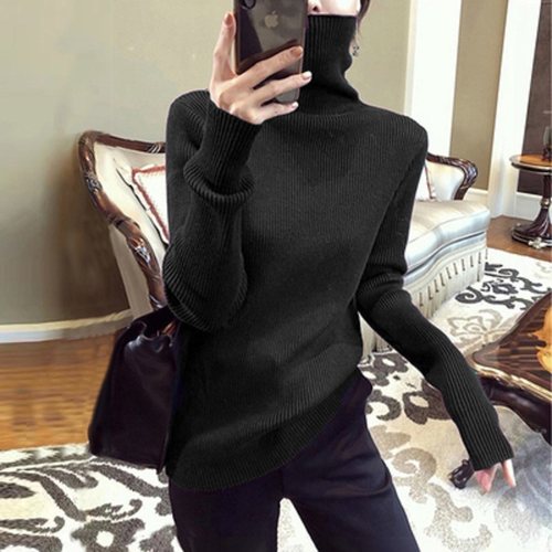 堆堆领套头秋冬打底衫羊绒毛衣