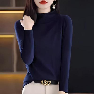 内搭t恤女长袖针织打底衫