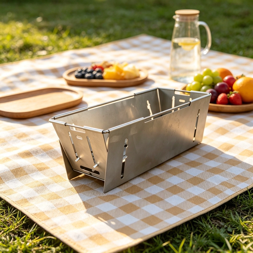 家用折叠铁质一次性露营烧烤架