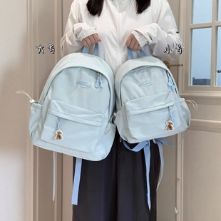 韩版 书包学生女生高颜值百搭小众ins风森系出游迷你小背包双肩包