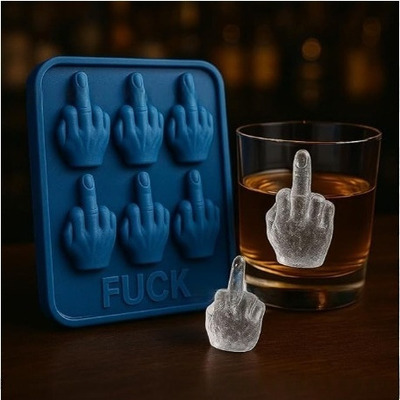 亚马逊Funny Middle Finger Lce Mold硅胶中指冰块模具冰块制冰模