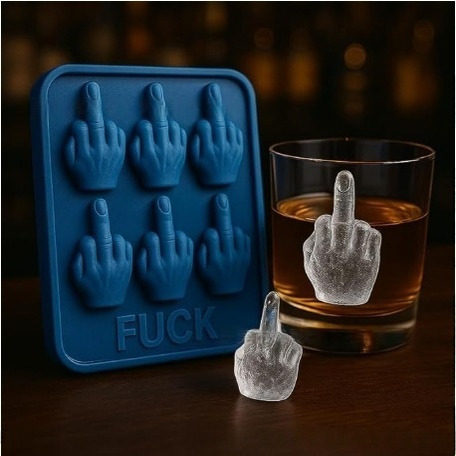亚马逊Funny Middle Finger Lce Mold硅胶中指冰块模具冰块制冰模
