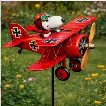 跨境新款 Pilot SNPY Garden Windmill 史努比飞行员庭院花园风车