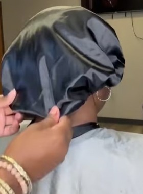 独立站创意新款 2 in1 Wrap Cap Bonnet 女士卷发二合一卷边帽