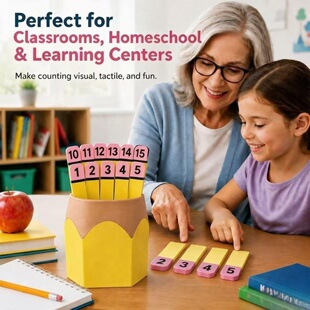 独立站创意新款Pencil Number Counting Set儿童铅笔数字计数套装