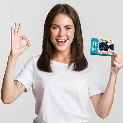 亚马逊新品 EMOTIONS 110 CARDS 55个儿童心理健康情绪认知卡牌