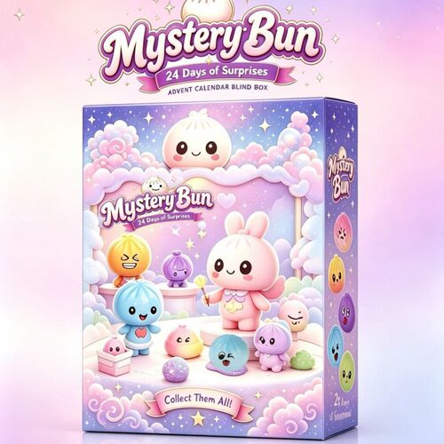 跨境新款 Fidget Squishy 解压玩具神秘饺子包包捏捏乐日历盲盒