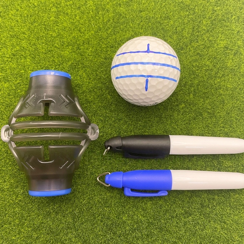 跨境新品高尔夫球画线器高尔夫球划线器马克笔标记工具360度