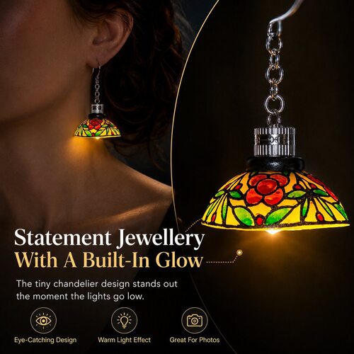跨境Mini Chandelier Light Earrings For Costume Party吊灯耳环