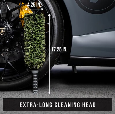 跨境新品Wheel Barrel Brush 汽车终极轮毂清洁刷车轮清洁刷1件装