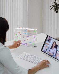 亚克力办公室日历板待办事项列表桌面备忘录记事板桌面白板带支架