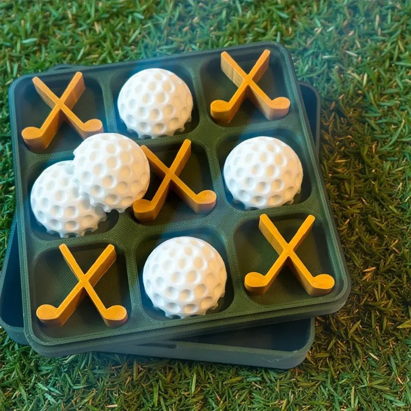 跨境新品Golf tic tac toe3D打印高尔夫井字棋盘高尔夫爱好者礼物