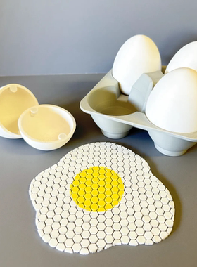 跨境新品编织布解压玩具煎蛋套装Fidget Fabric Fried Egg Set,