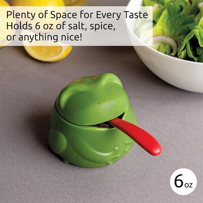 跨境新款Frog Salt Containers可爱的青蛙盐罐3D打印厨房调味料罐