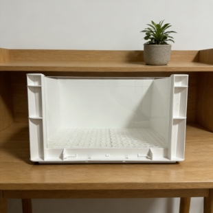 新款乌龟缸可视周转箱生态别墅造景家用鱼龟饲养缸加厚鱼40*30*23