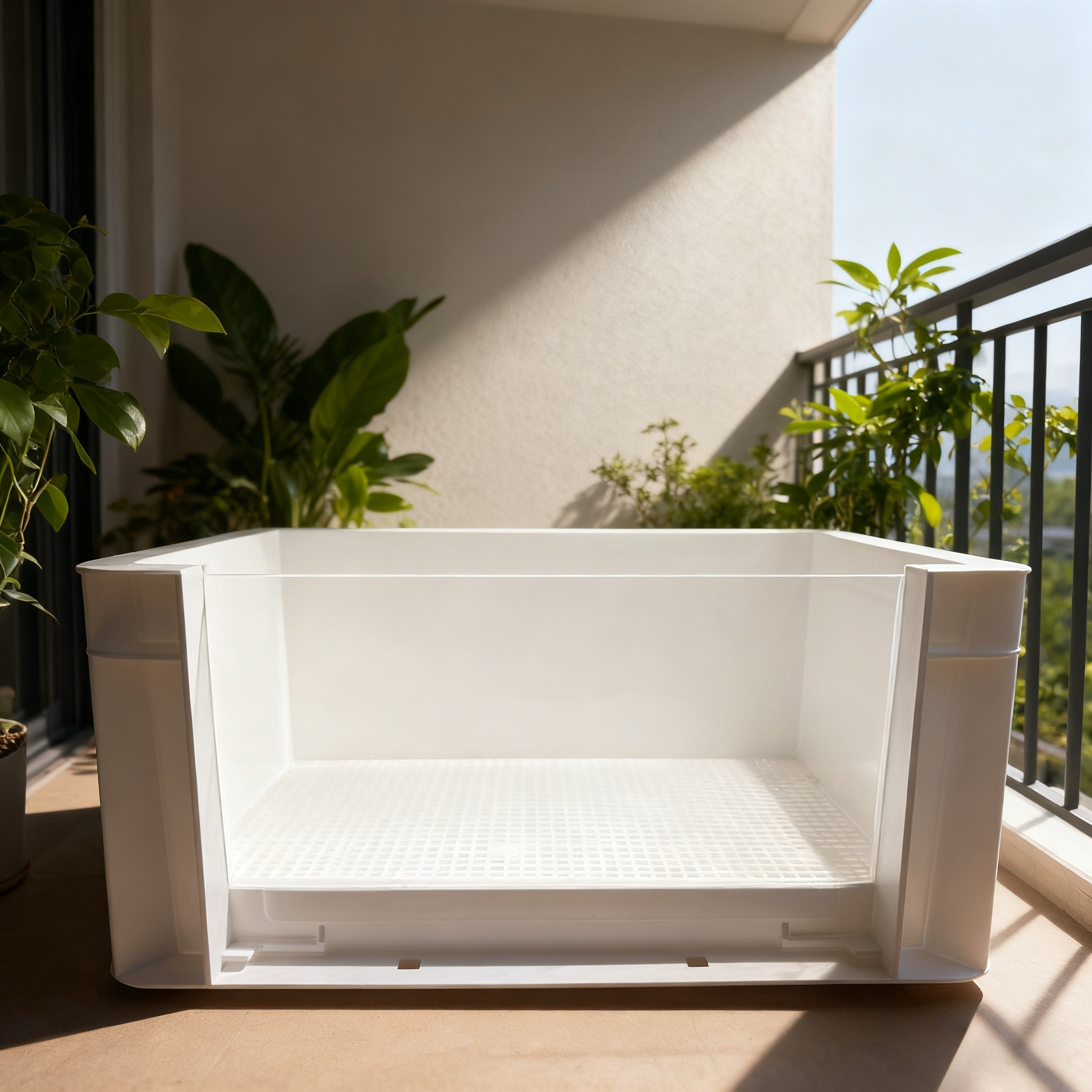 400-230圆角物流箱塑料周转箱立体库叠码箱养龟箱加厚400*300*230