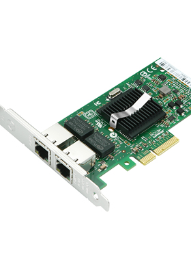 INTEL原装82571GB芯片台式机有线双口千兆服务器网卡，软路由，ROS 汇聚，PCIEX4 1000M EXPI9402PT