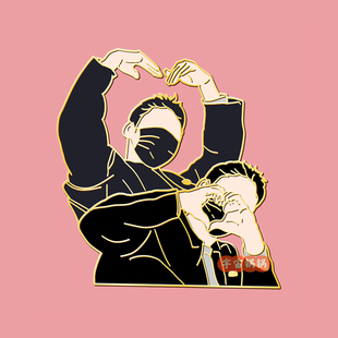 【少量现货】林孝埈比心金属徽章可爱小林短道速滑周边小红书同款