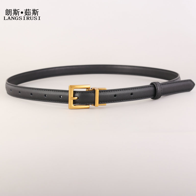 朗斯茹斯女士简约基础款皮带真皮