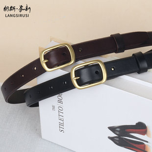 纯铜扣 纯牛皮 女士皮带33249 植鞣牛皮质保5年