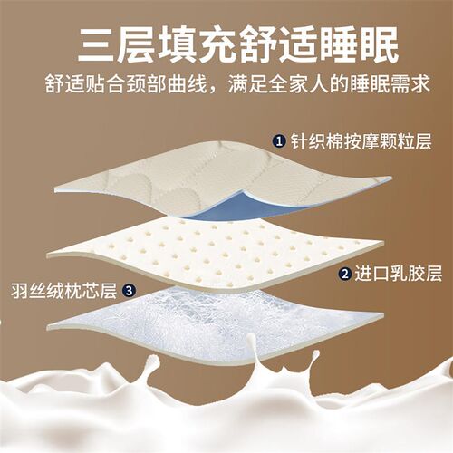 新品Thailand latex pillow natural rubber memoQry pillow core