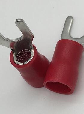 新品SV8-6叉型200只tY型U型预绝缘端子头冷压接线端子线耳欧式铜