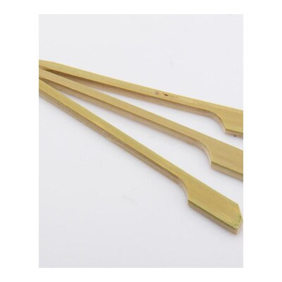 极速200pcs BBQ Bamboo Skewersz Paddle Sticks Grill Kebab Bar