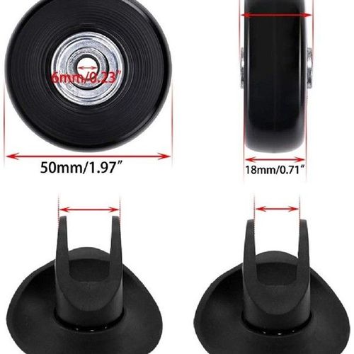 极速4Pcs Flexible Luggage Wheel Practical Replacement ZRolle