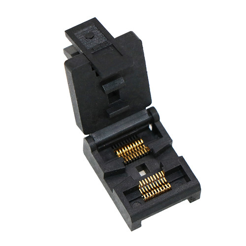 极速TSSOP16烧录座老化座 测试夹具 翻盖I弹片老化夹具读写socket