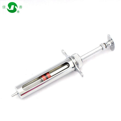 新品佳善精品兽用不锈钢金属注射器 兽医注射针筒猪牛R羊10 20 30