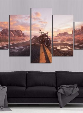 极速Wall Art Canvas Paintings 5 BPiece HD Picture Road Numbe