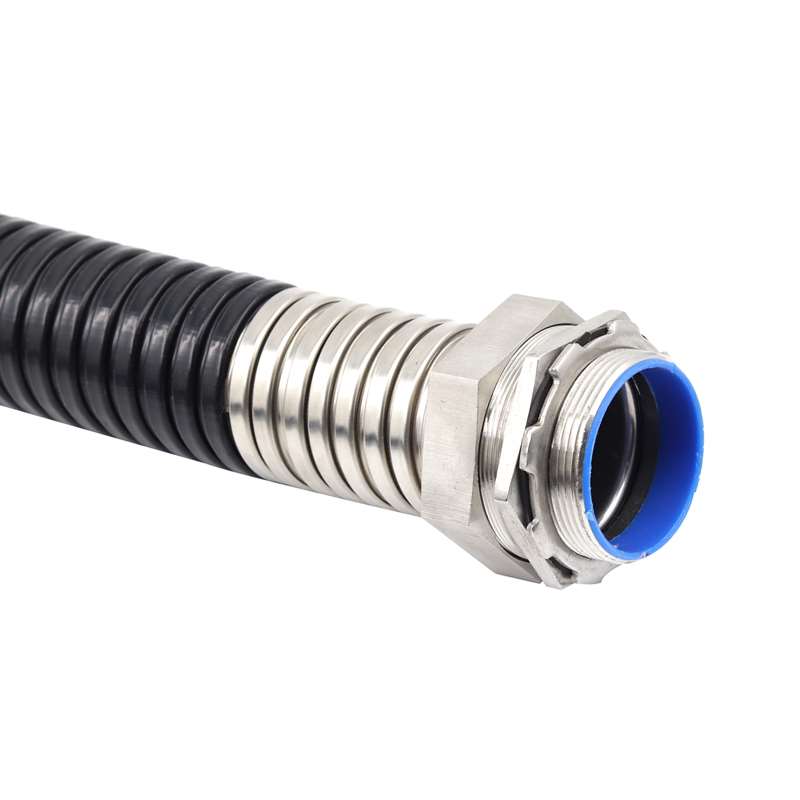 极速包塑金属软管接头340不x锈钢DPJ外丝端式接头卡套三柱外螺纹