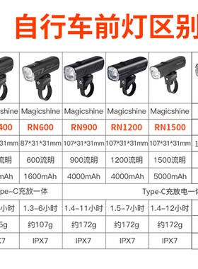 极速迈极炫自行车灯前灯夜骑r充电强光山地车灯防炫光RN1200 RN90