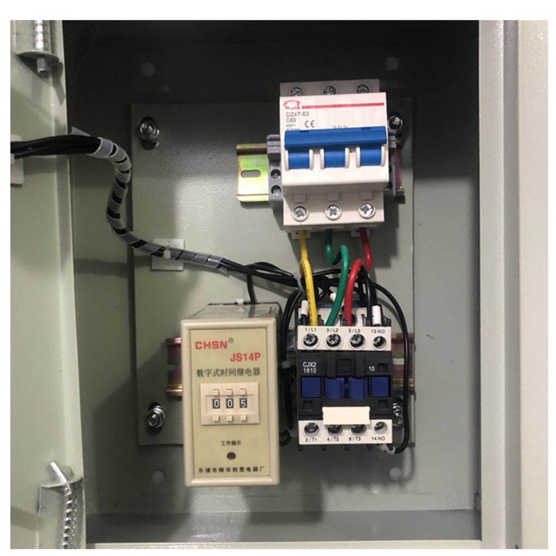 极速定做 1路4KW水q泵风机按钮启动时间继电器延时停止控制配电箱
