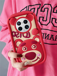 韩风ins可爱草莓熊适用华为mate50pro手机壳mate40pro硅胶软套mate30全包nova10防摔nova9少女8/7/5卡通p50潮