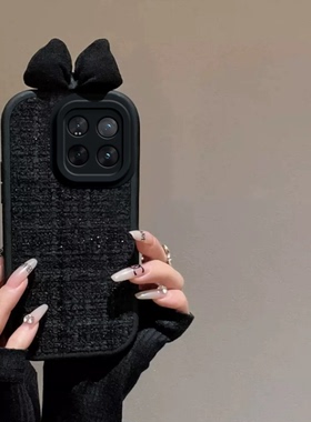 秋冬毛绒小香风蝴蝶结适用小米14手机壳小米13高级感全包新款xm11时尚10s防摔小米12spro硅胶的软套14por女款