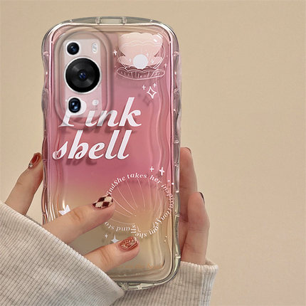 reno9渐变晕染贝壳英文适用oppoReno8手机壳reno7软硅胶6pro/5k/4全包a97防摔a96透明a72a93套findx6女款潮男