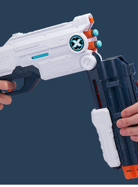 ZURU手动双管软弹枪XSHOT儿童子弹玩具加特林泡沫霰弹软蛋散弹男