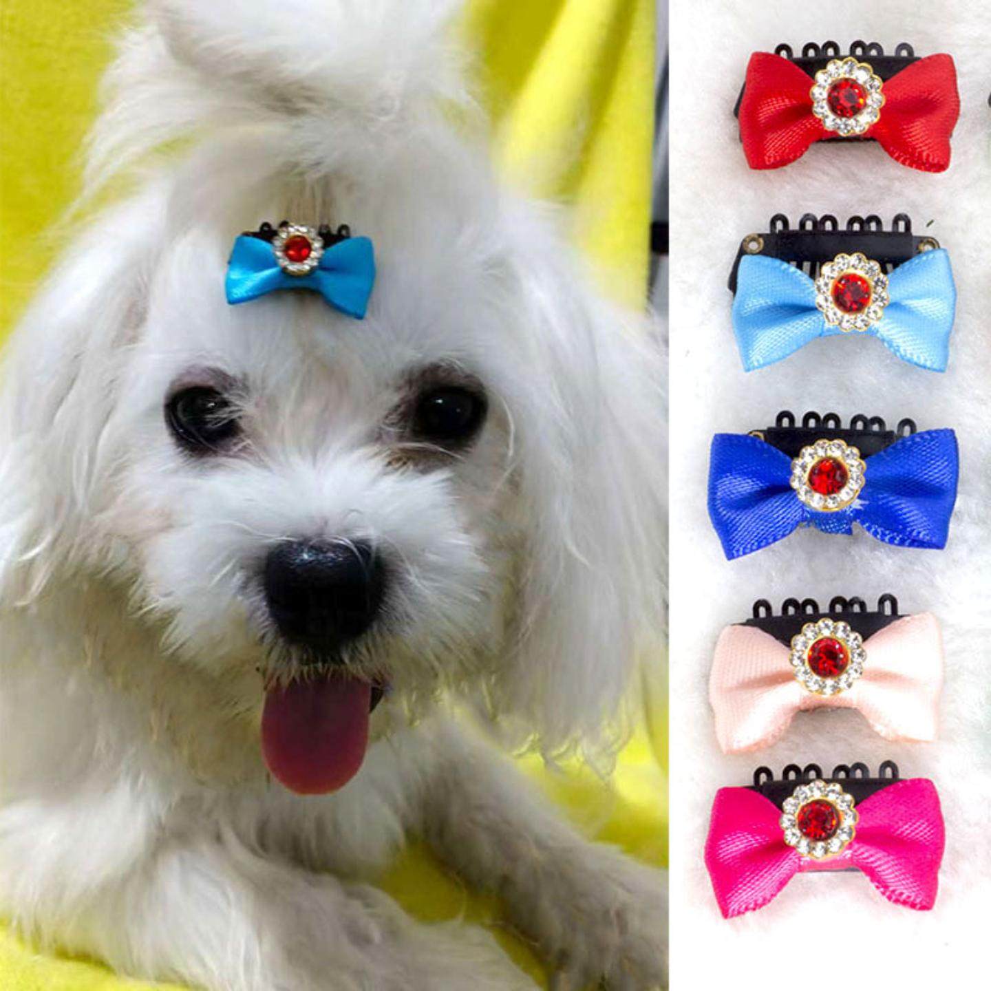 蝴蝶结宠物小狗狗发夹水钻碎发夹约克夏马尔济发卡西施犬小猫发卡,模玩/动漫/周边/娃圈三坑/桌游,棉花娃娃场景道具娃屋,淘宝优惠券,粉丝福利购,淘宝优惠卷