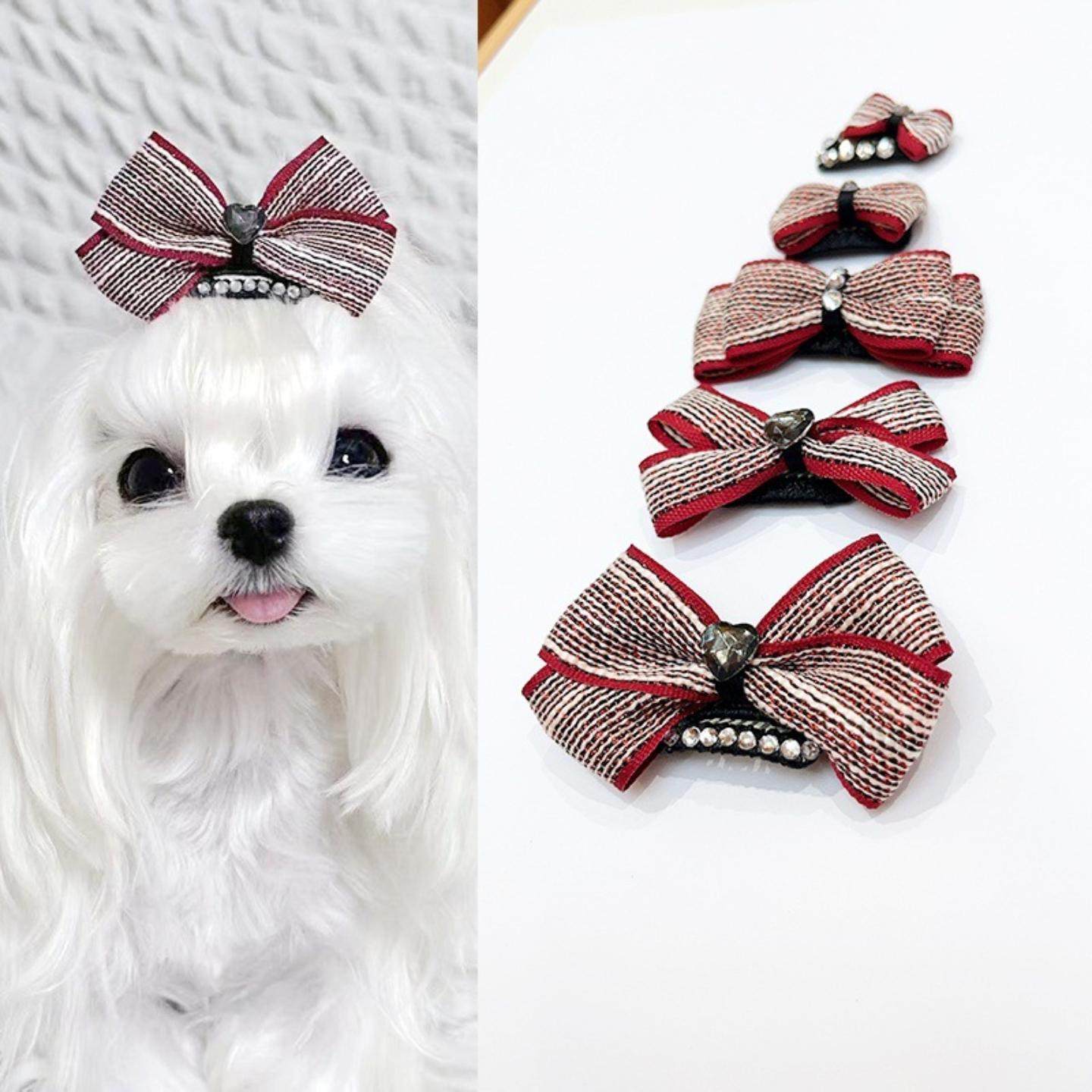 新年红色喜庆狗狗发夹蝴蝶结比熊发饰套装宠物头饰猫咪马尔济斯,模玩/动漫/周边/娃圈三坑/桌游,棉花娃娃场景道具娃屋,淘宝优惠券,粉丝福利购,淘宝优惠卷