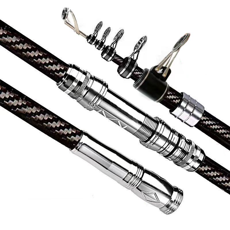 鱼竿远投竿e超硬大物竿海钓竿抛竿海竿套装锚杆螺纹钢纺车轮全金