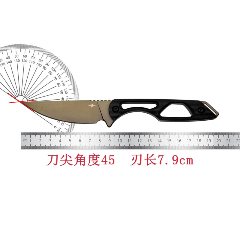 圣地亚哥TOOR户外刀q一体钢高硬度锋利便携家用口袋水果刀露营工