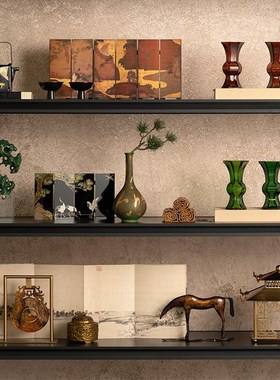 新中式镂空金属j宫殿宝塔摆件禅意宋式建筑样板间售楼处酒店装饰