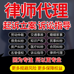 律师委托代理案件调解协商劳动债务离婚写起诉讼书立案指导答辩状