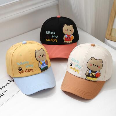 新款卡通儿童遮阳棒球帽男女童