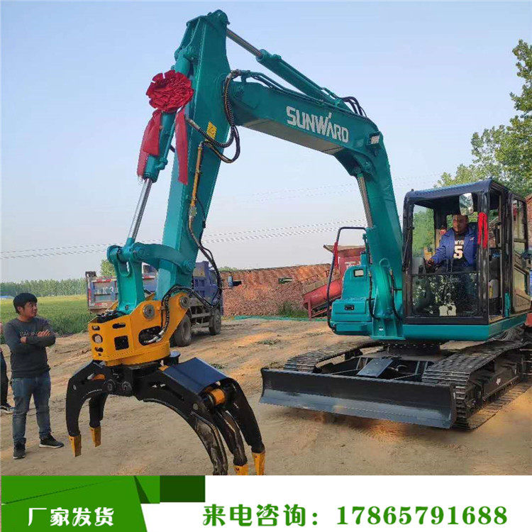 挖机五齿抓木机 钩机液压抓木器 液压回转抓钢机 木场装卸夹木器