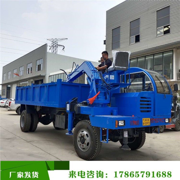 四驱翻斗自卸随车挖 建筑工地随车挖掘机 12吨四不像龙门吊随车挖